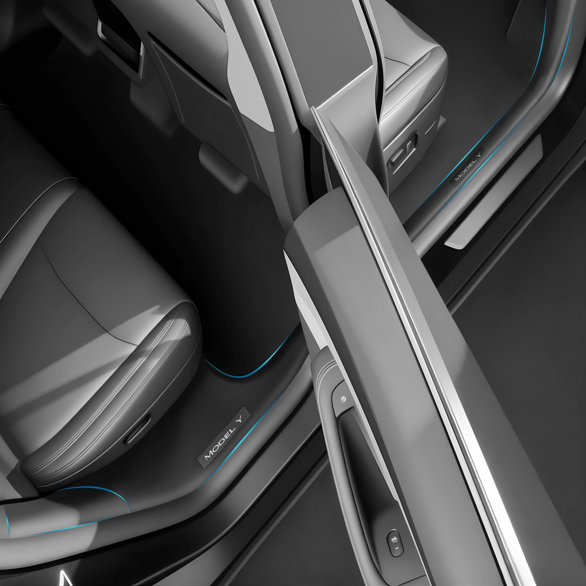 QINQINTU bumper guard for Tesla Model Y Juniper adds anti-kick protection