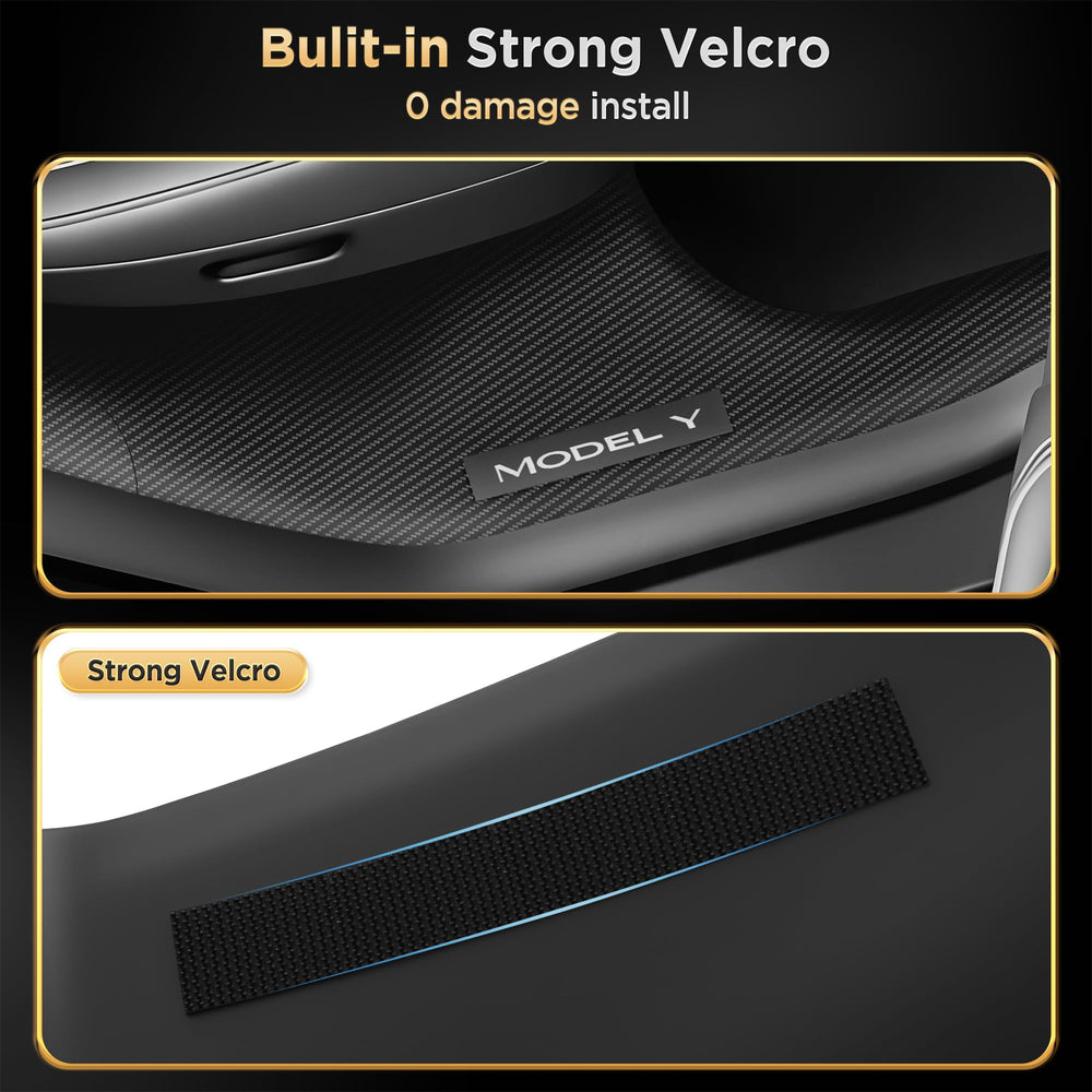 QINQINTU tesla model-y juniper carpet protection sill guard.