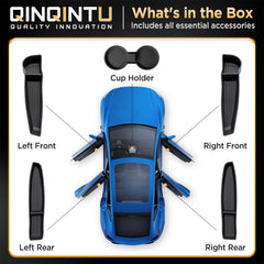 QINQINTU cup holder liner for Model Y Juniper, protects interior and simplifies cleaning.