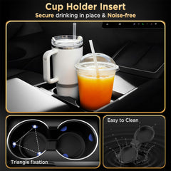 QINQINTU door pocket organization layout for Model Y Juniper, improves item separation.