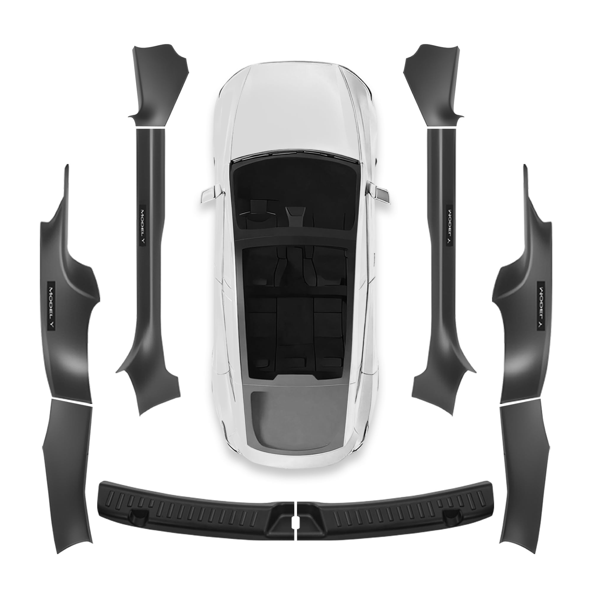 QINQINTU door sill guard for Tesla Model Y Juniper protects sills and carpets
