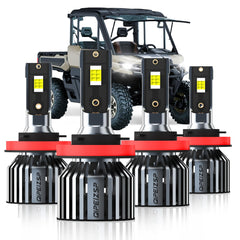 QIPEIZSP Defender front view bulbs 6000K brightness for clear nighttime visibility