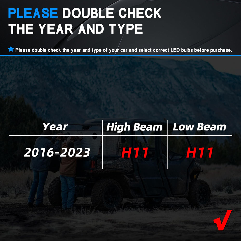 QIPEIZSP Defender high-low beam bulbs versatile lighting for Can-Am Defender