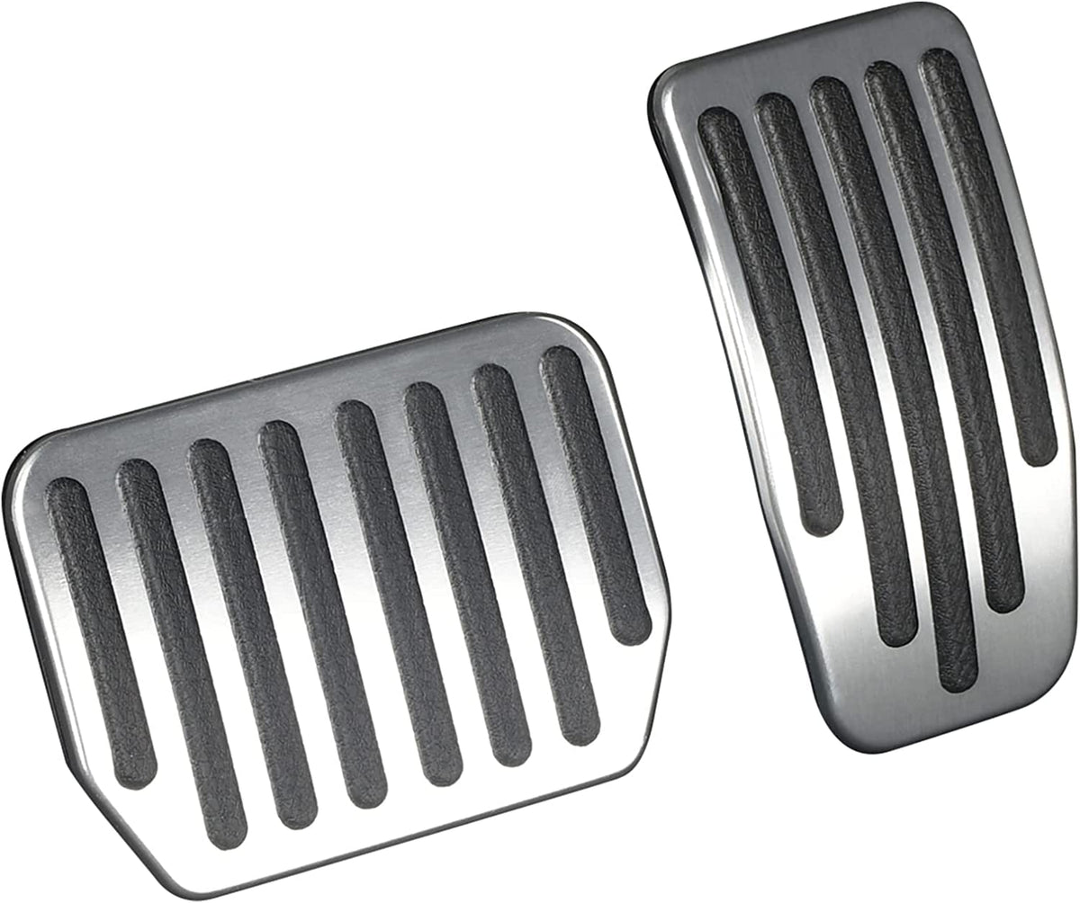 QIRUIMY foot pedal pads for Model 3/Y in silver ensure snug fit and precise actuation.