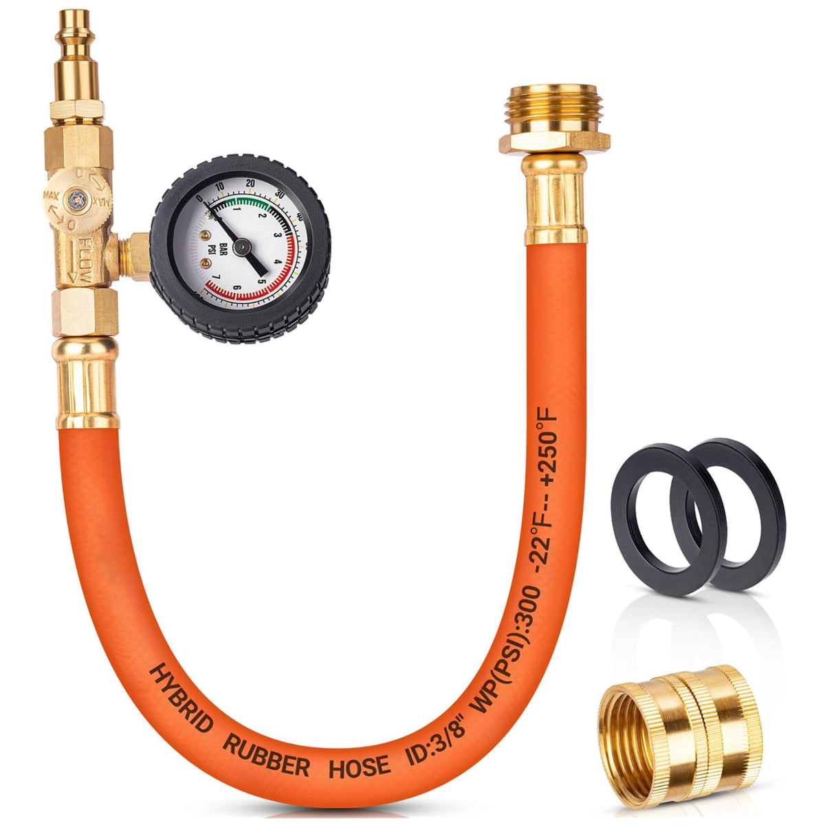 QiuLovesYT Brass RV Winterizing Kit hose demonstrates flexible reach for tight spaces