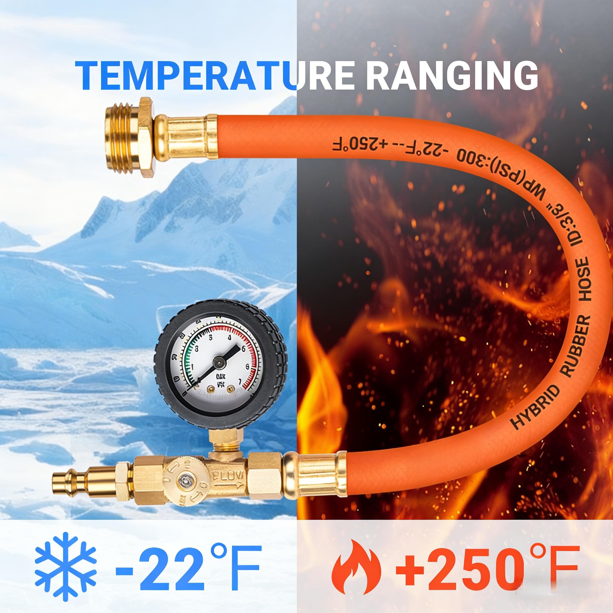 QiuLovesYT Brass RV Winterizing Kit in-use setup on a camper or boat for easy winterizing