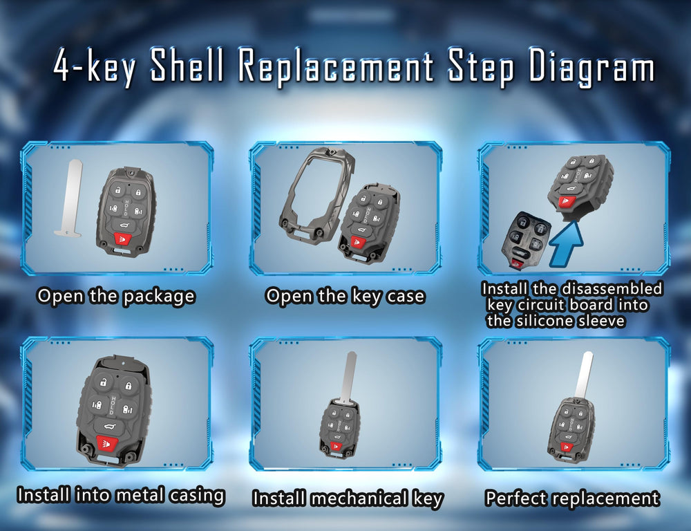 QIXIUBIA replacement-key-fob-case matches original form and function.