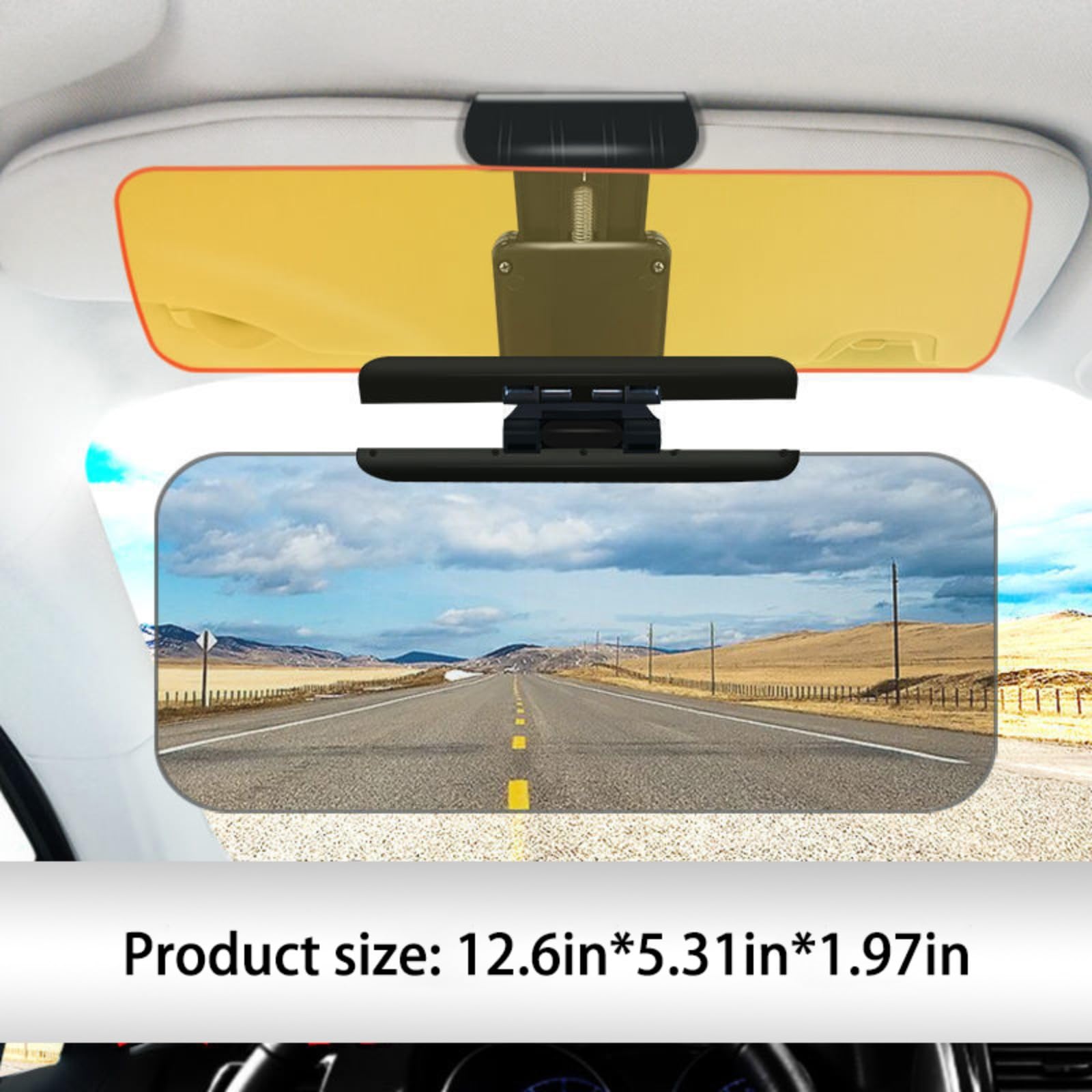 Qiyue telescopic ratchet on sun visor extender for easy setup