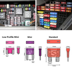 Qizpcer blade fuses color-coded by amperage for fast identification
