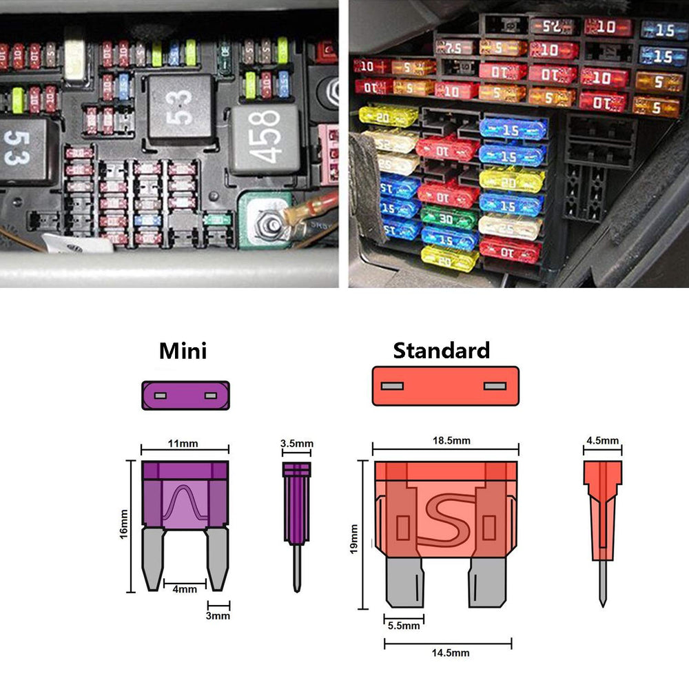 Qizpcer standard and mini fuses offer versatile automotive protection