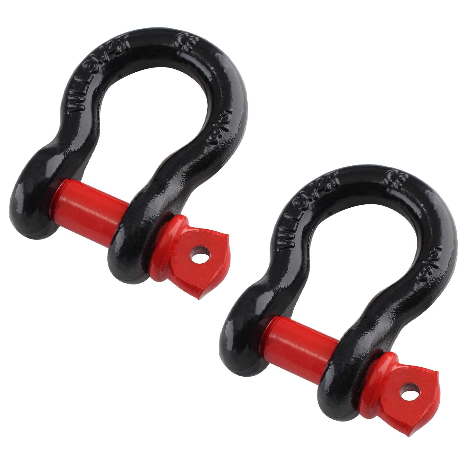 Qjaiune 5/8 inch D ring shackle with universal design for towing