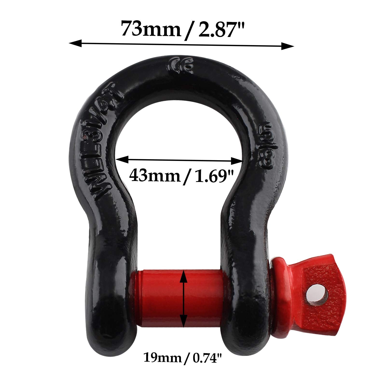 Qjaiune locking pin secures the D ring shackle during installation