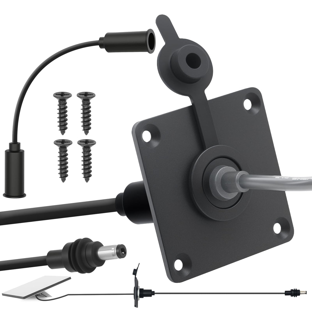 QKJCE Starlink Mini pass-through front port for clean outdoor installation