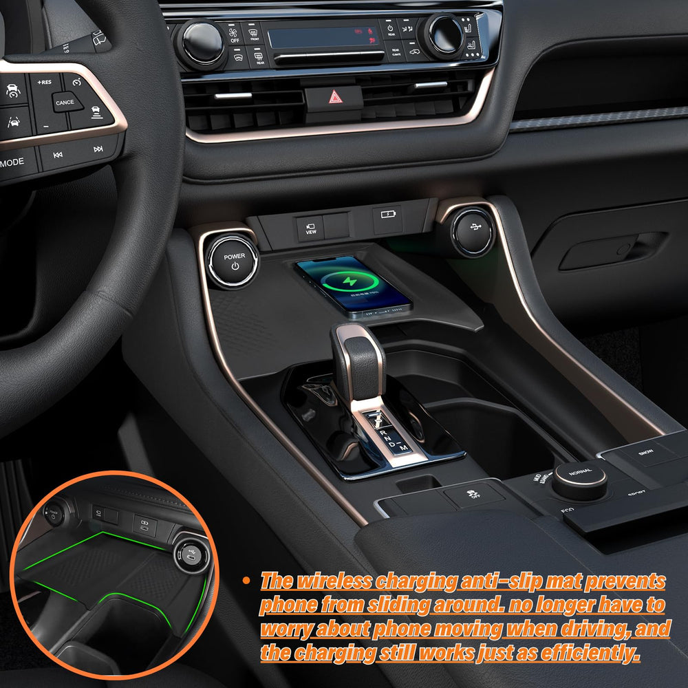 Qlhshop dash tray with protective pad shields the dash from dust and spills.