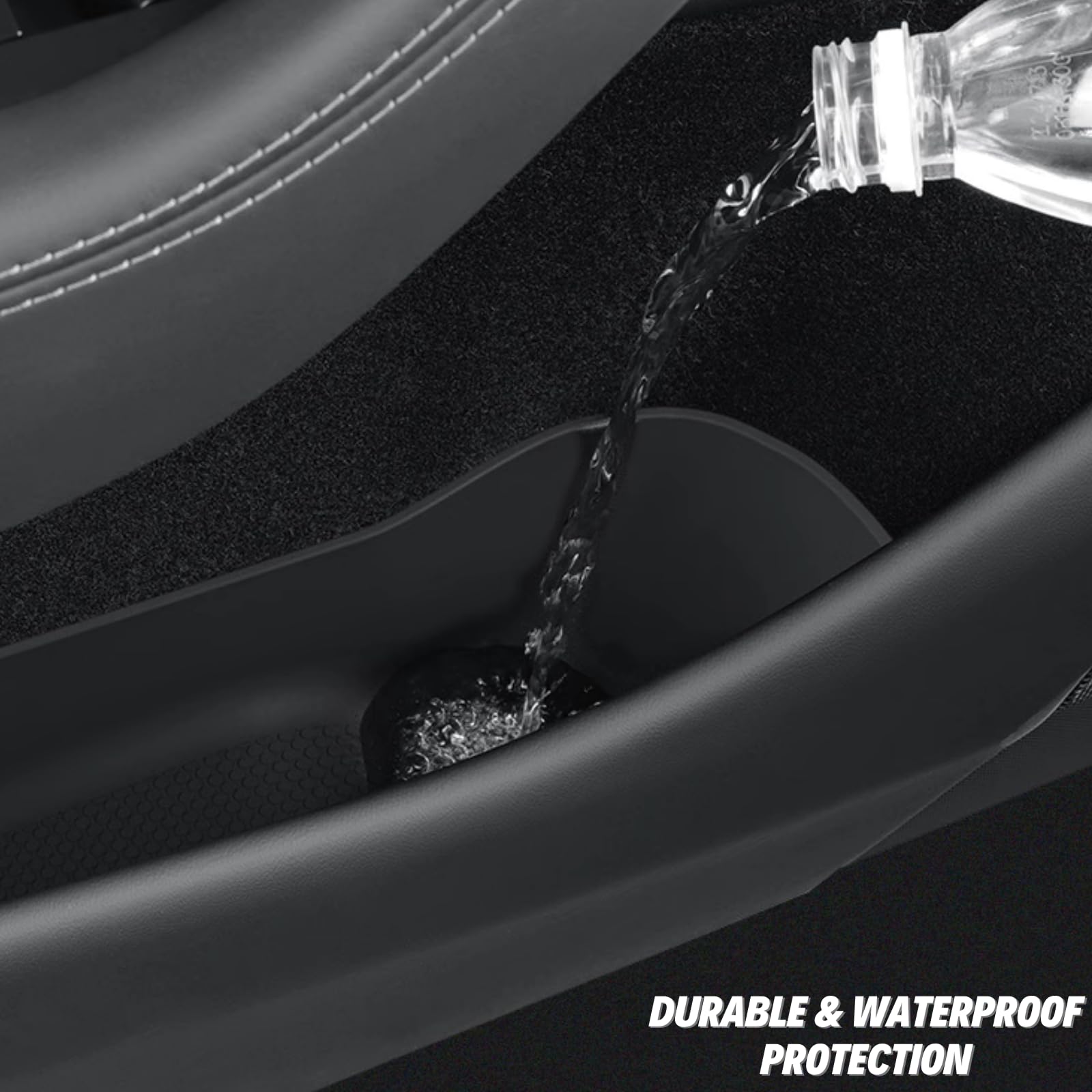Qlhshop easy installation drops in without tools for Tesla Model Y door pockets.