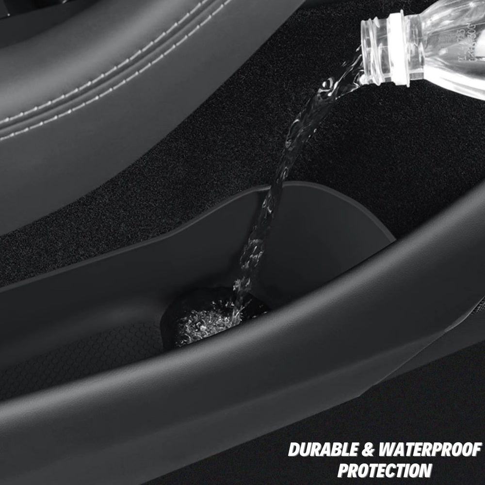Qlhshop easy installation drops in without tools for Tesla Model Y door pockets.
