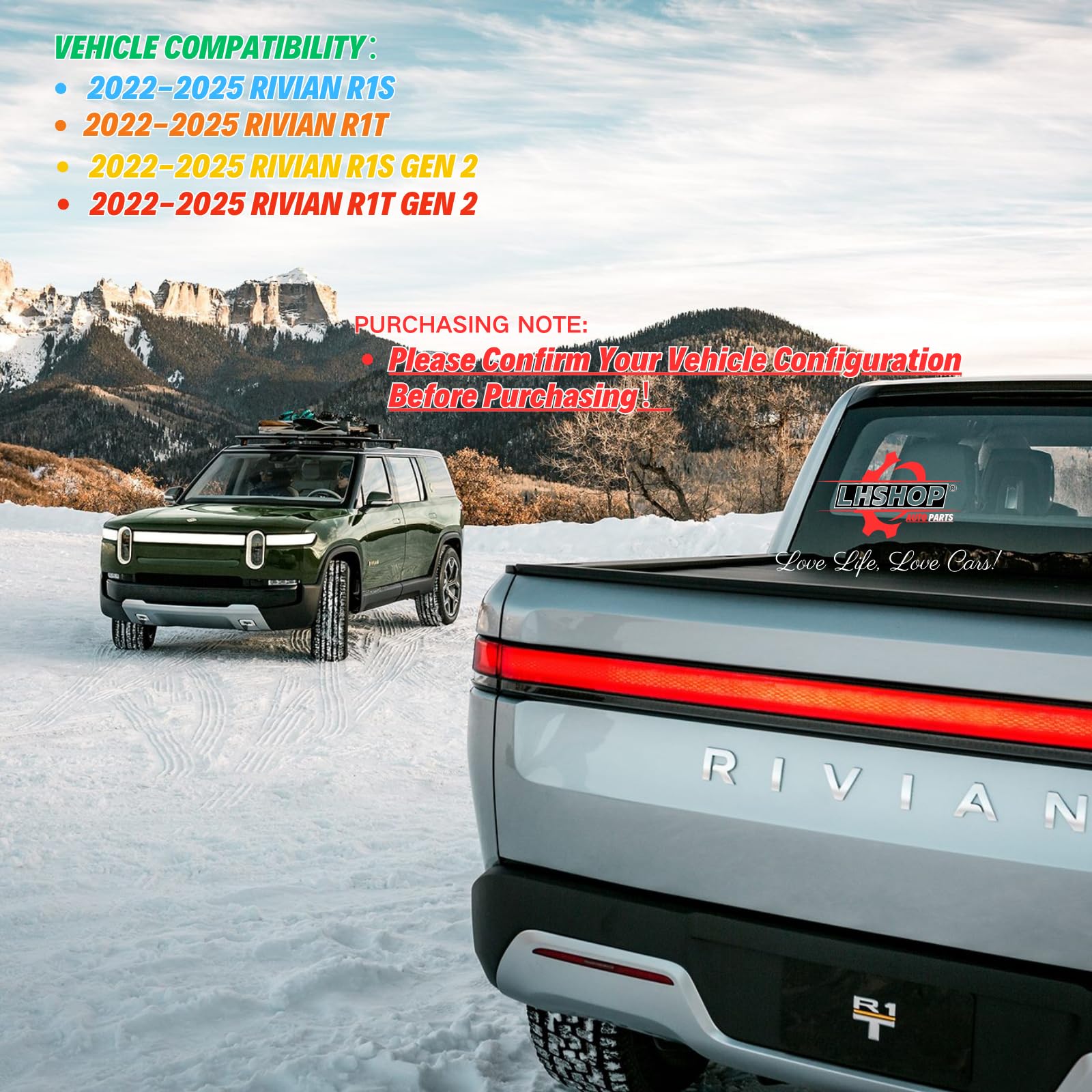 Qlhshop Rivian R1S black interior-matching tray blends with cabin.