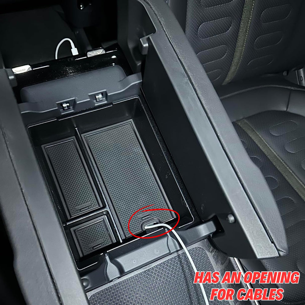 Qlhshop Rivian R1T charging holes let you power devices without clutter.