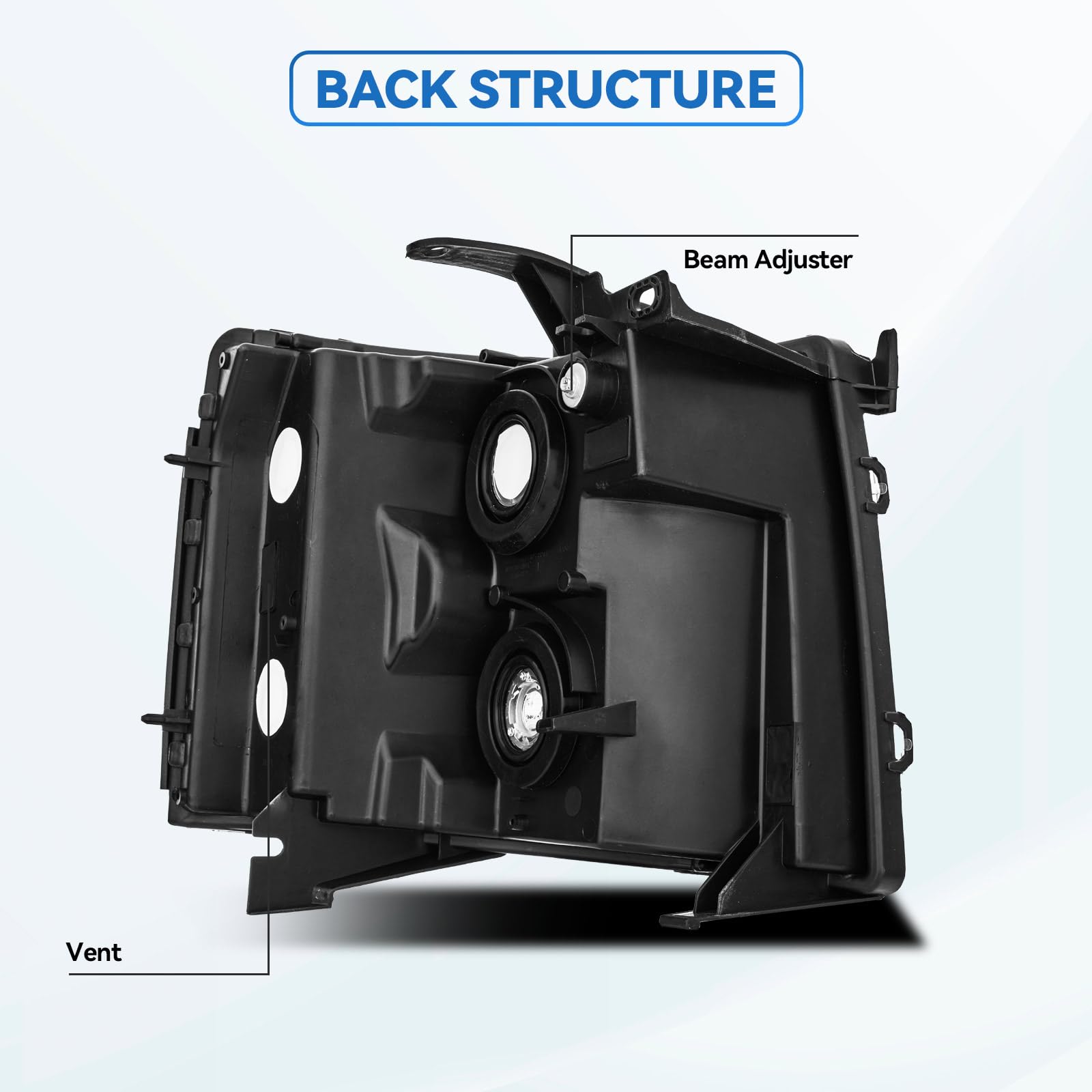 QLLUYTR DOT-approved front headlight assembly emphasizes safety and regulation compliance.