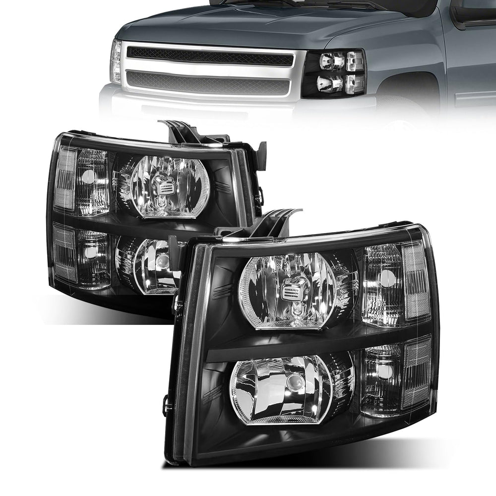 QLLUYTR Silverado front headlight assembly improves nighttime visibility and modernizes the front fascia.
