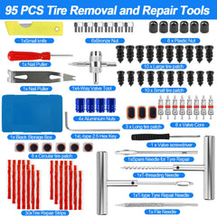 QLOUNI heavy-duty metal T-handle tools for precise tire repairs.