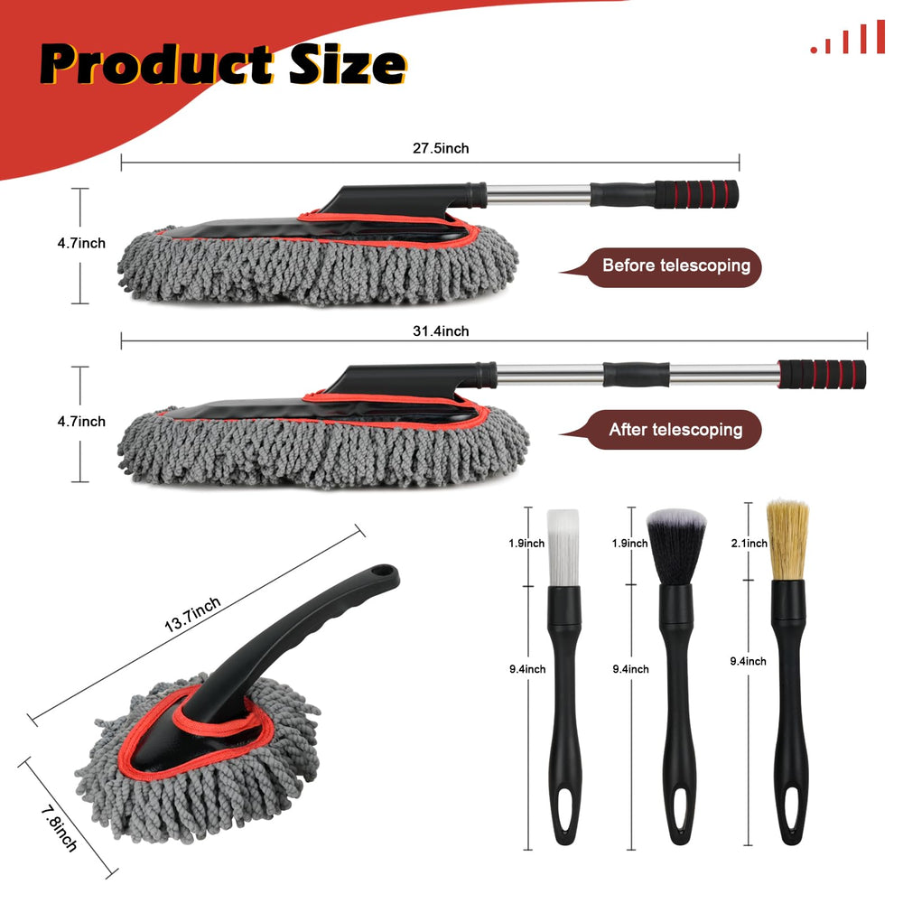 QLTUDN small microfiber duster for delicate interior surfaces