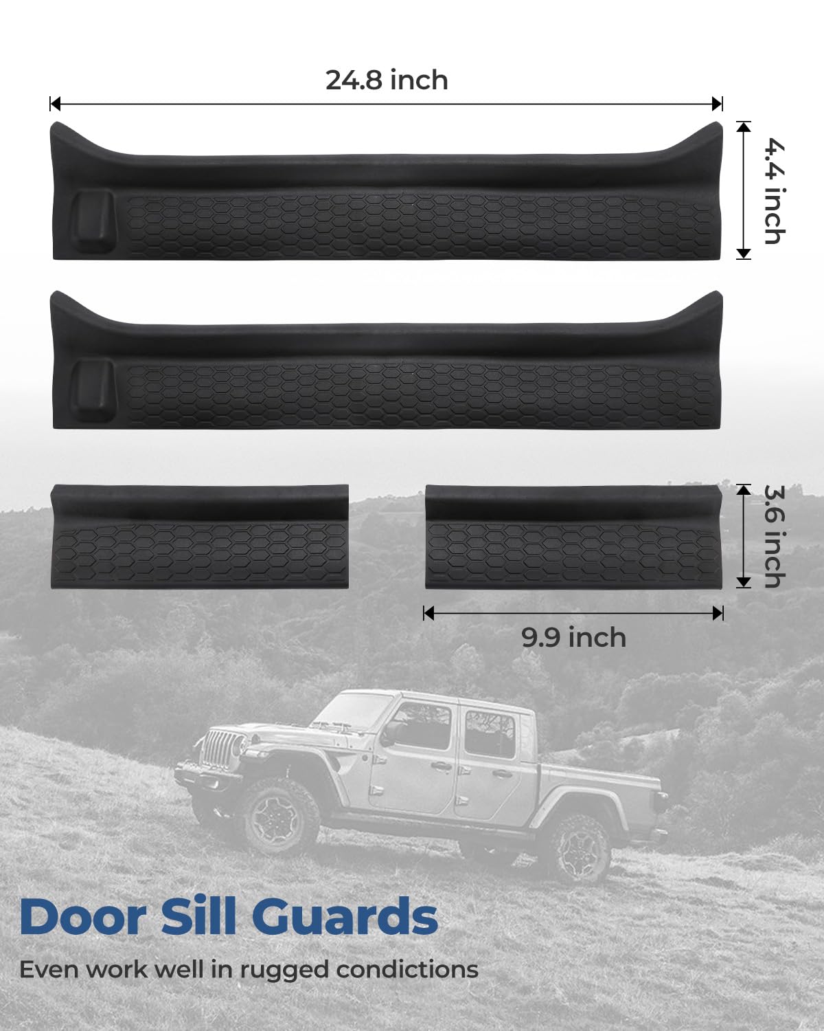 QMPARTS kit contents show guards and installation manual for easy setup