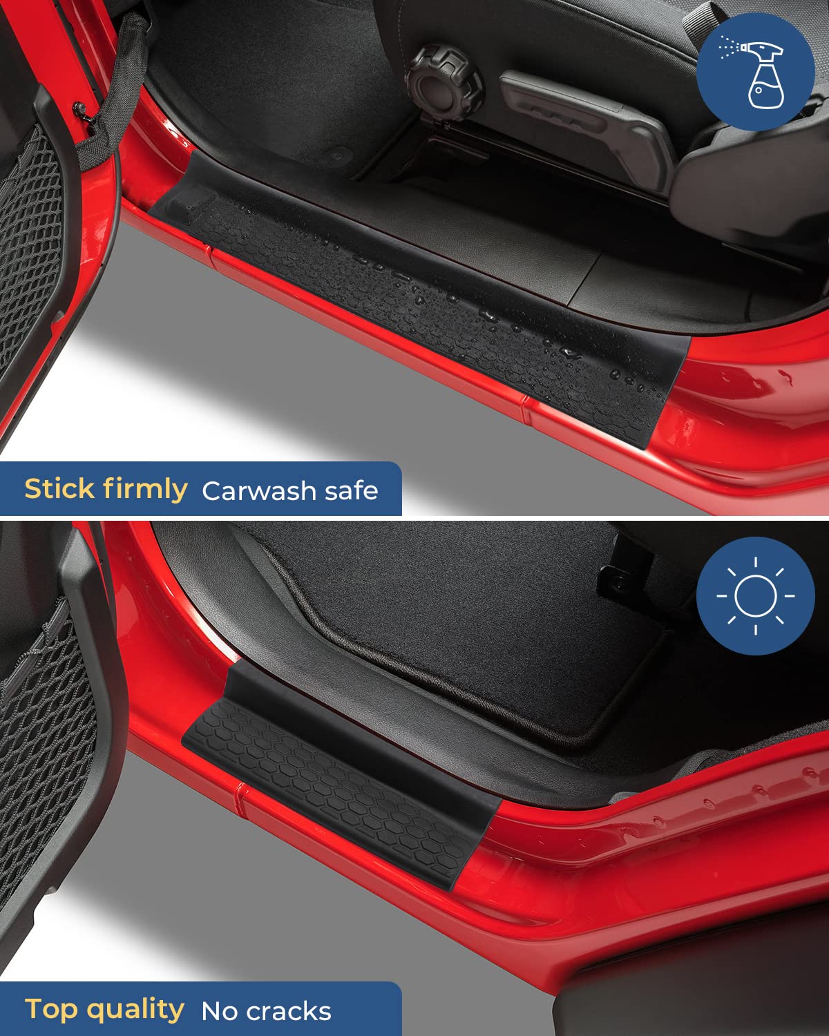QMPARTS door sill guard rear right guards mud and moisture