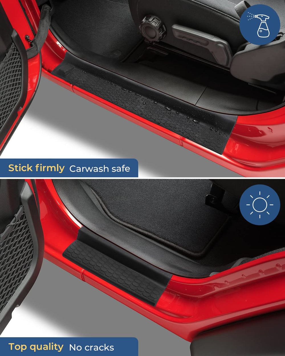 QMPARTS door sill guard rear right guards mud and moisture