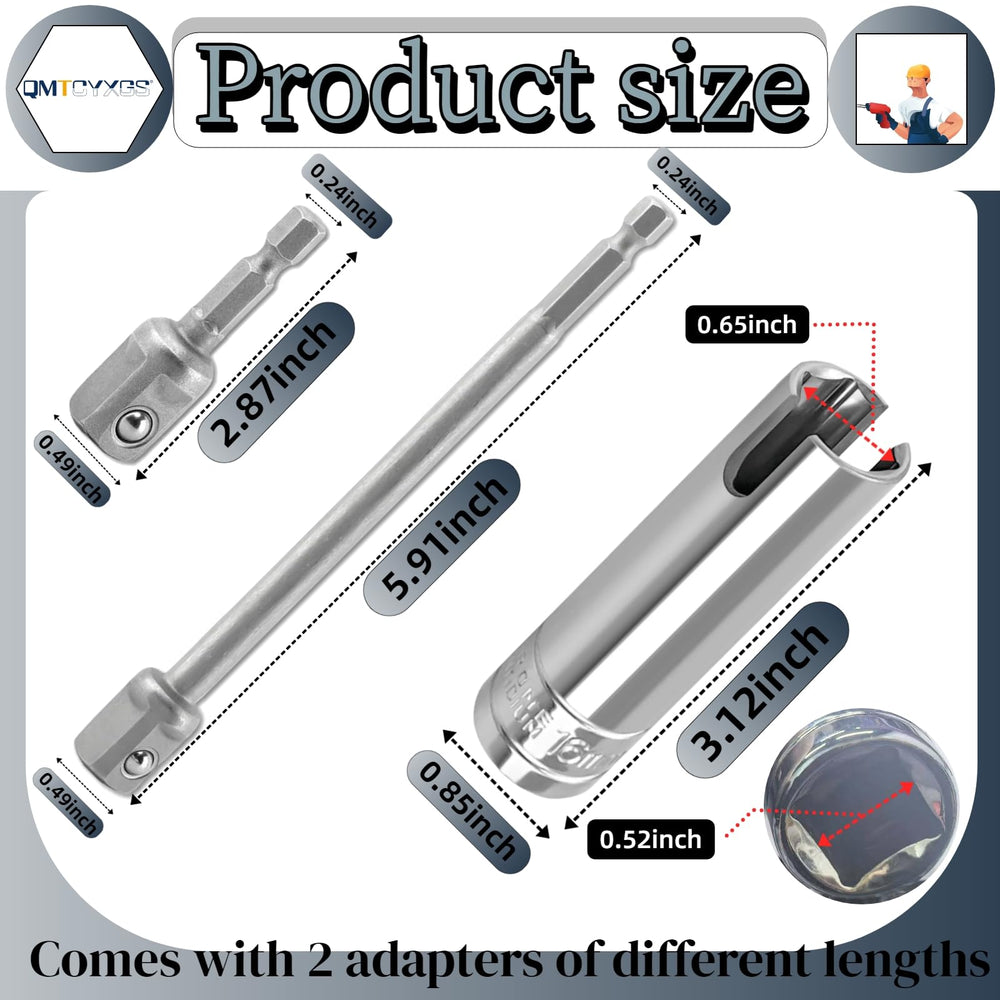 QMTCYXGS 3/8 in socket RV jack adapter enables faster manual jacking.