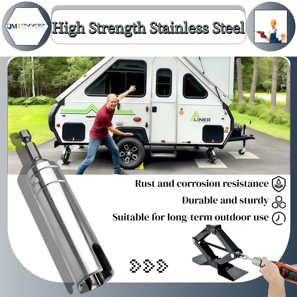 QMTCYXGS Universal compatibility fits most manual scissor jacks and C-jacks.
