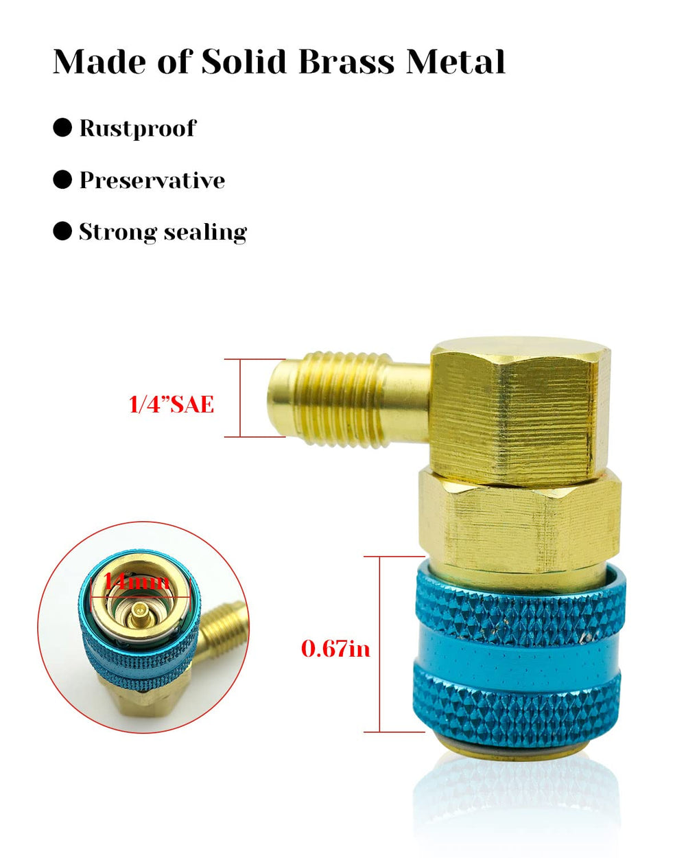 Qnbes injector compatible with R134A, R12, and R22 refrigerants