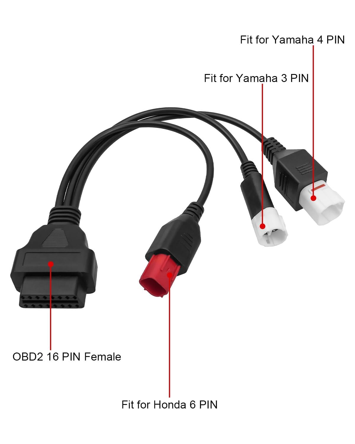 QNHEAY 16pin to 3/4/6pin cable close-up highlighting flexible connectivity.