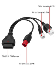 QNHEAY 16pin to 3/4/6pin cable close-up highlighting flexible connectivity.