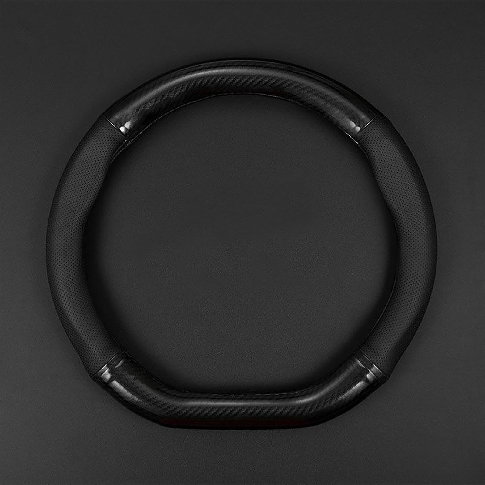 QODOLSI carbon fiber steering wheel cover highlights lightweight durability for daily driving.