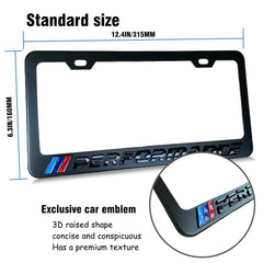 QOMAGO 3D car emblem badge enhances brand presence on the plate.