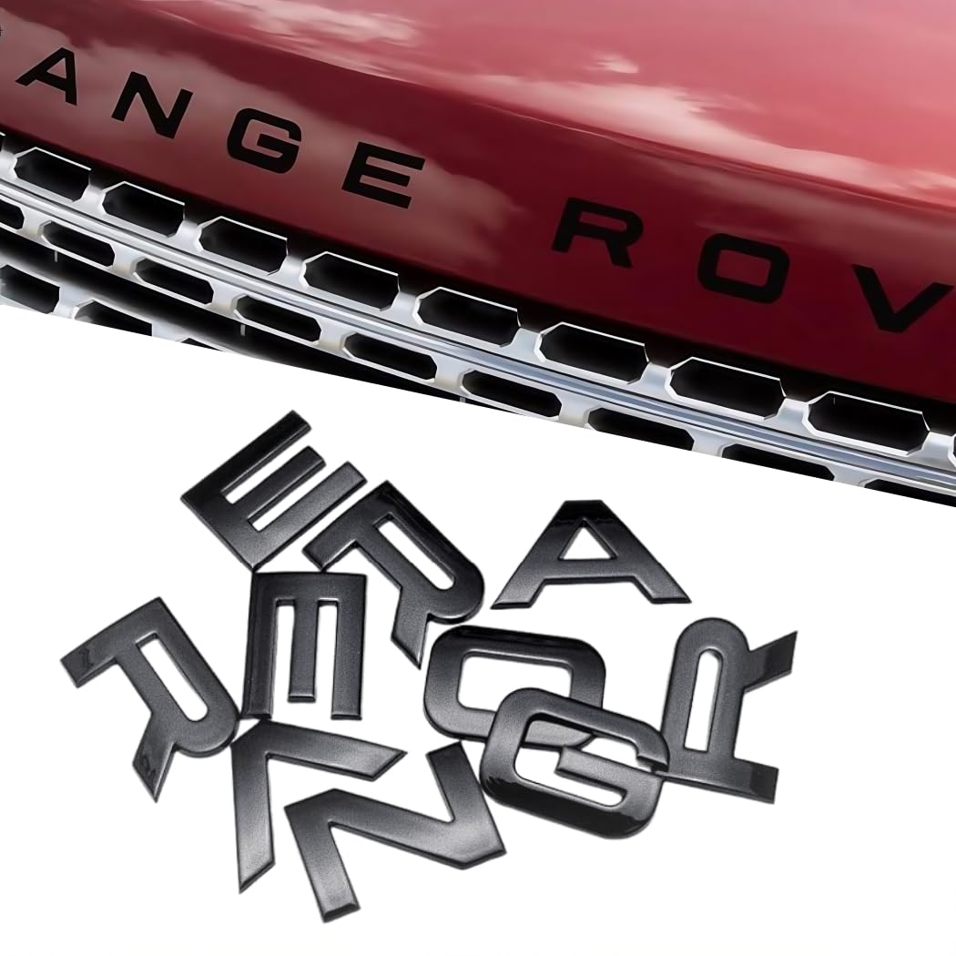 QOMAGO car emblem on matte black front hood and trunk, enhances style and durability.