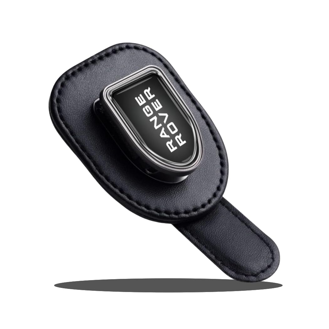 QOMAGO car sunglass holder clip secures eyewear on the visor for quick access.