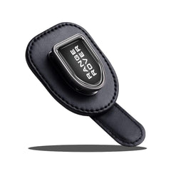 QOMAGO car sunglass holder clip secures eyewear on the visor for quick access.