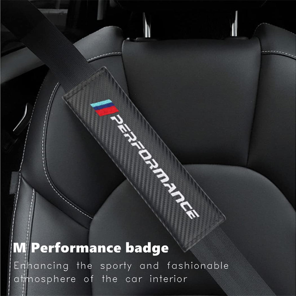 QOMAGO logo seat belt cover adds sporty elegance to your car.
