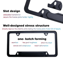 QOMAGO license frame emblem detail showcasing exclusive design and sport appeal