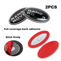 QOMAGO rear trunk emblem for Range Rover showcasing durable, weather-ready badge