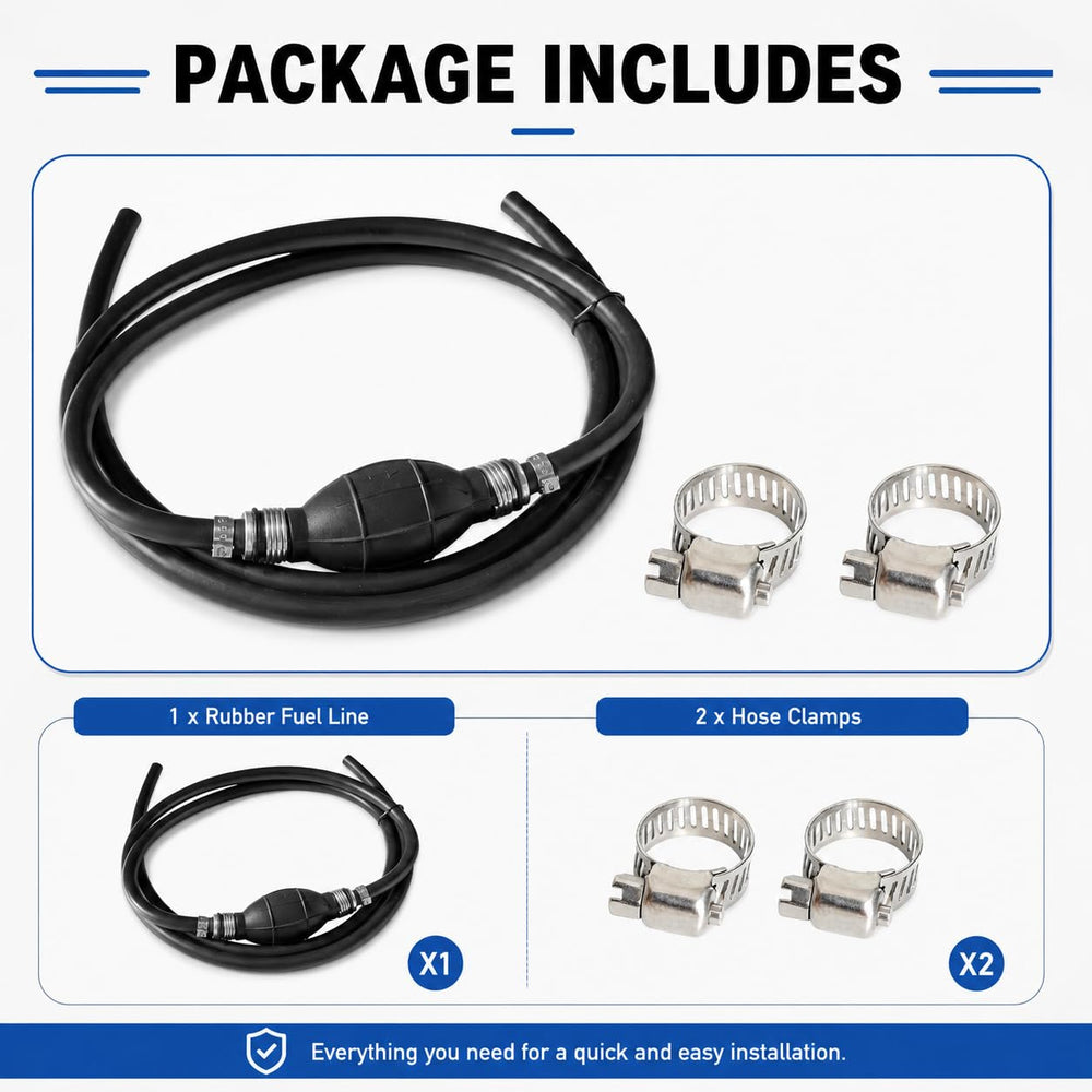 Qonsy fuel line outer diameter 7/16 inch fits standard hoses