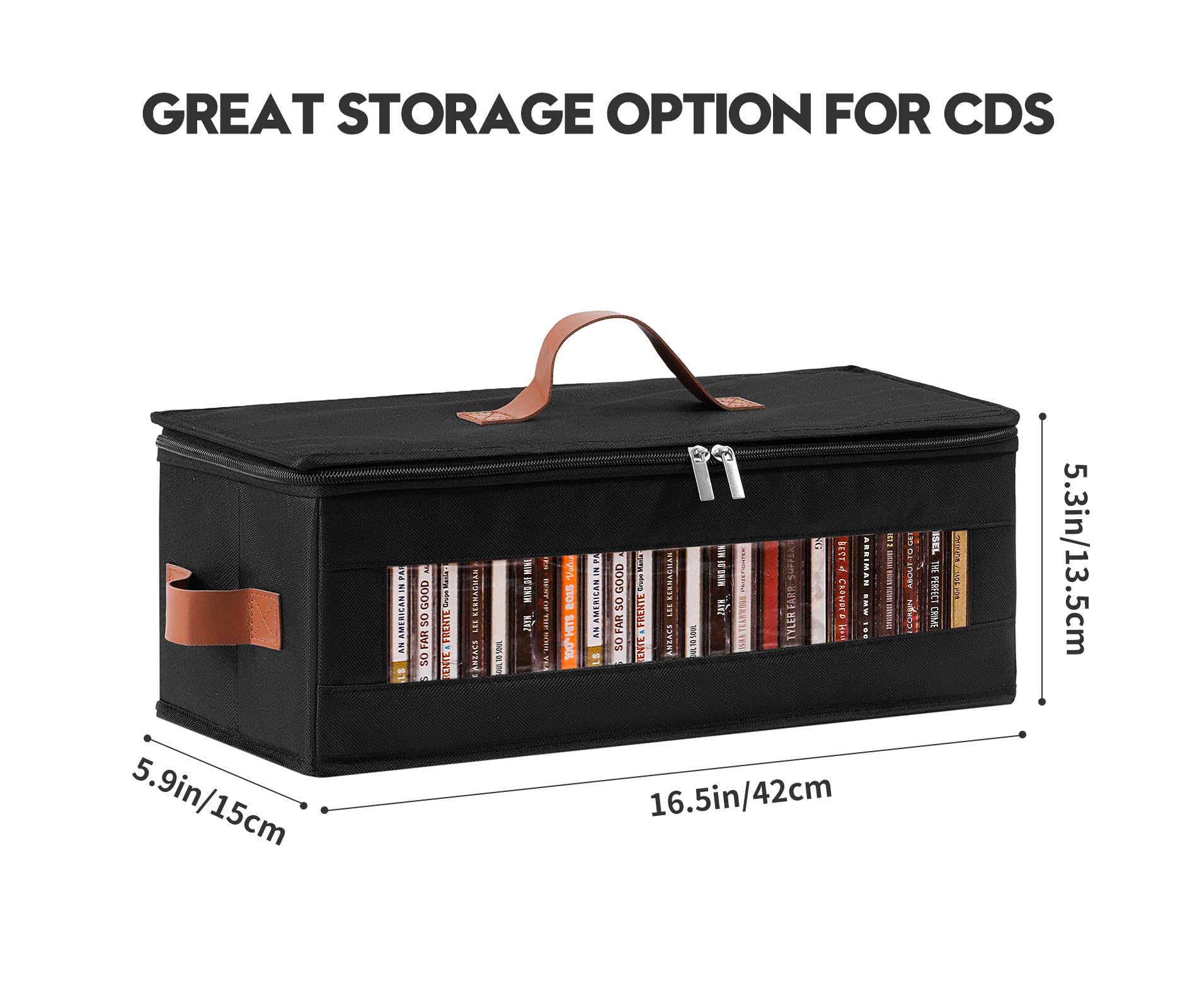 Qozary four-pack holds 150+ CDs, ideal for organized media in living spaces.