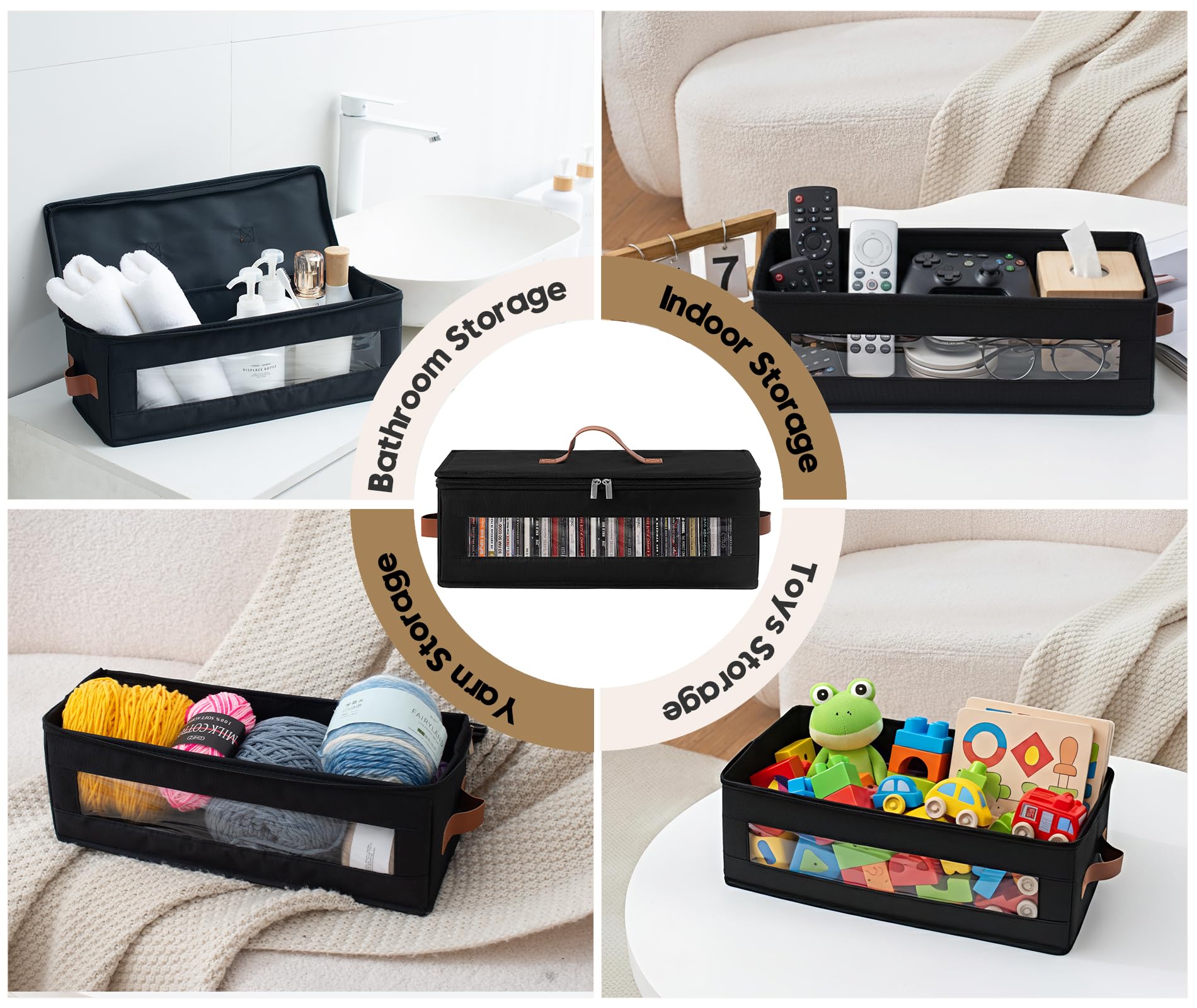 Qozary multi-use storage box suitable for towels, toys, yarn, and more.