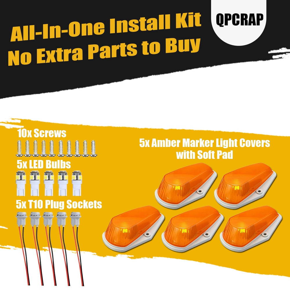 QPCRAP marker kit components including T10 sockets for easy install