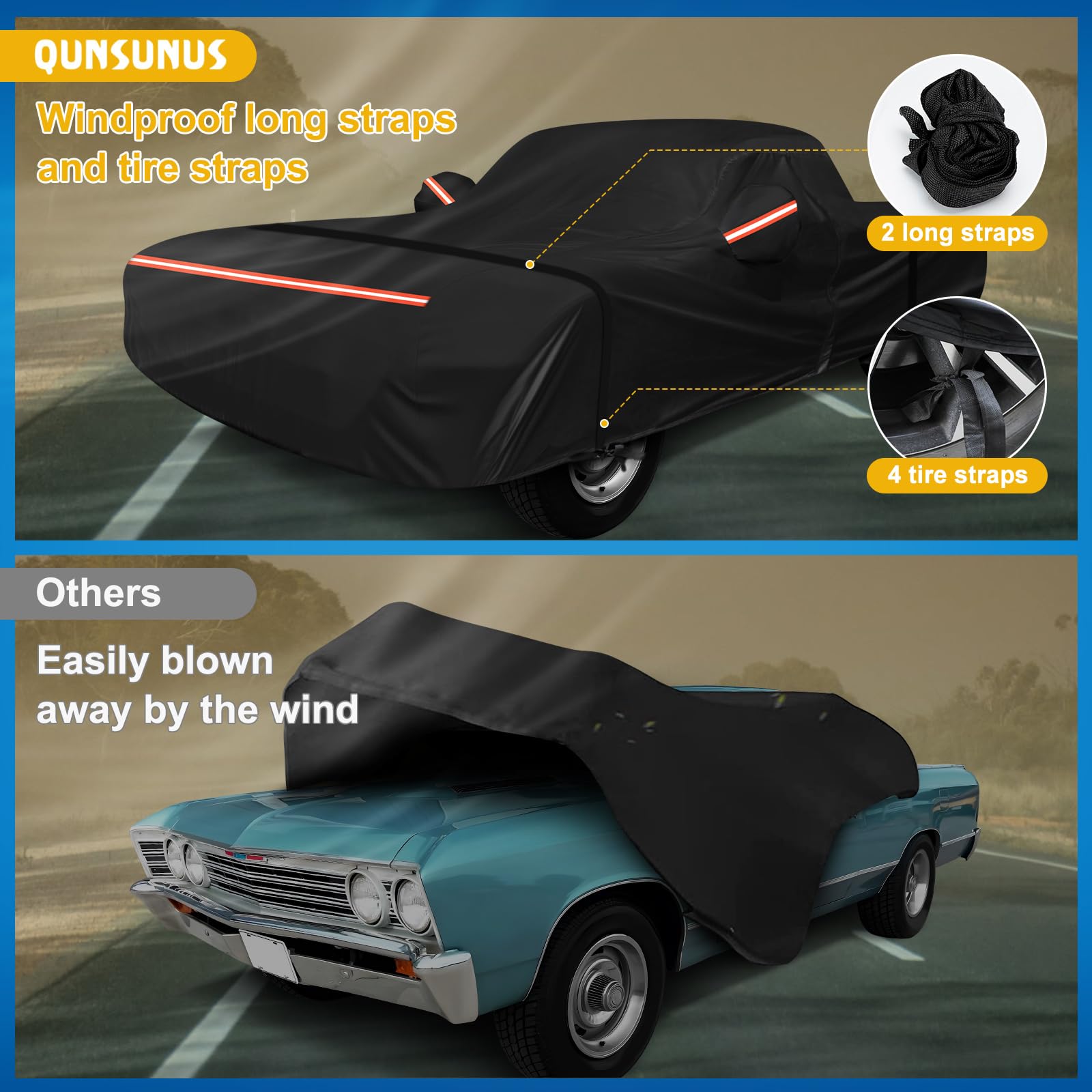 QUNSUNUS El Camino reflective strips improve night visibility for safety