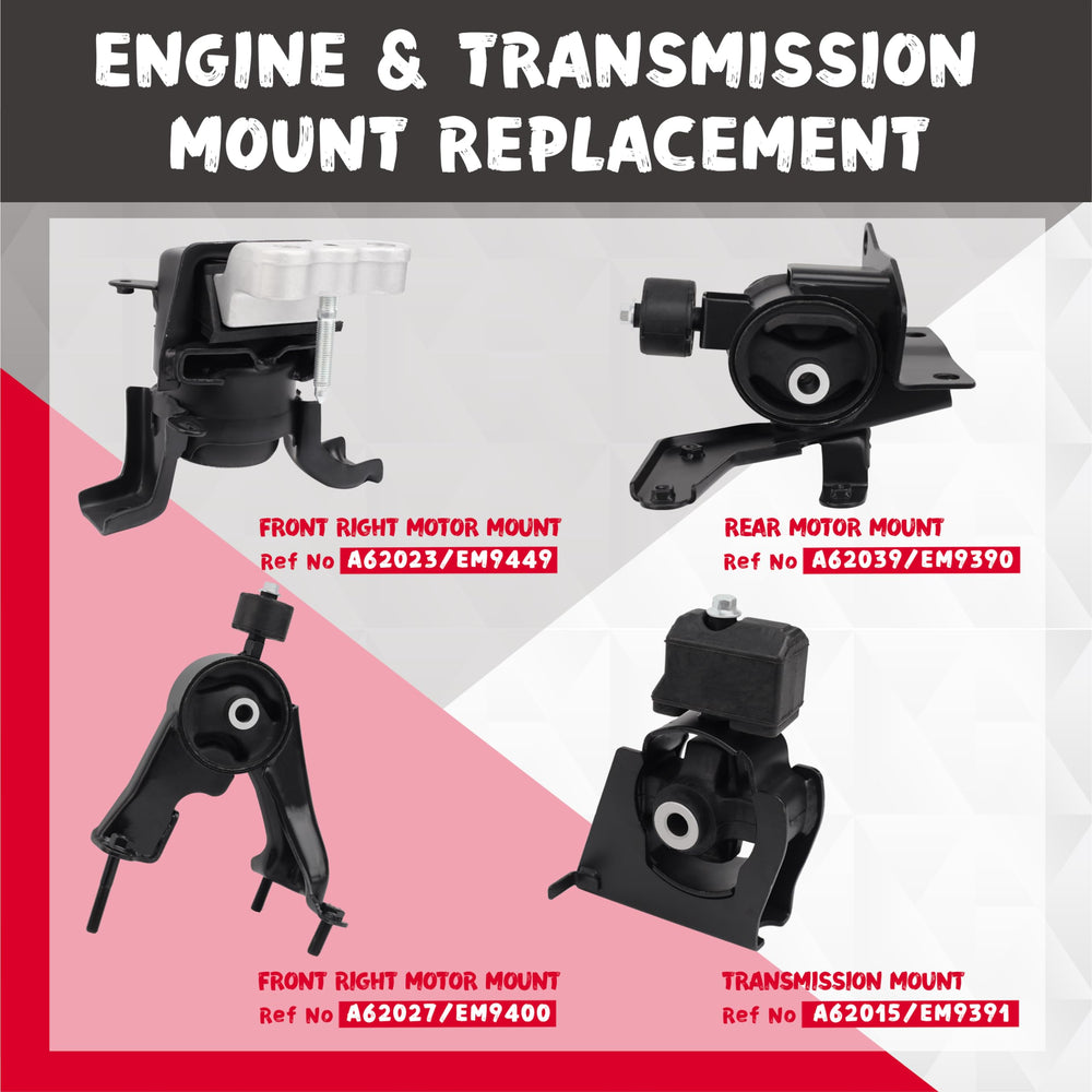 QRYIPPDM engine mount kit front-right supports proper engine alignment for smooth shifting