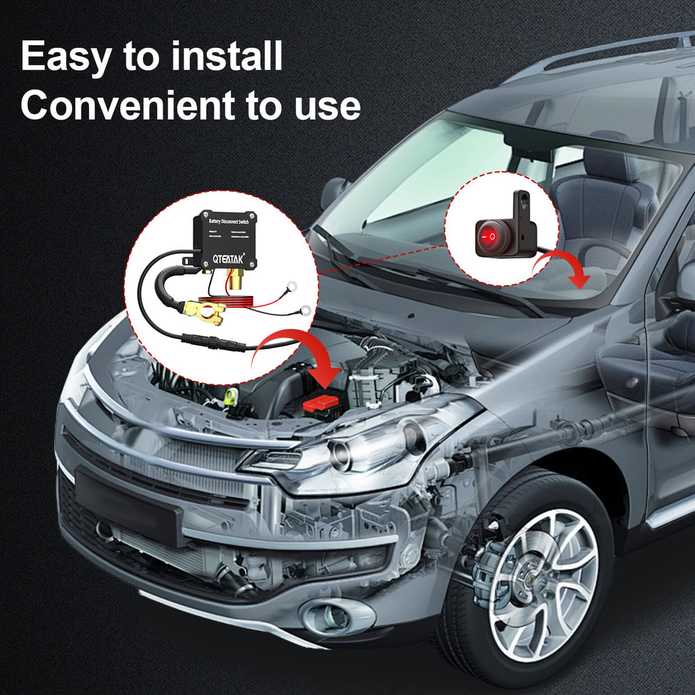 QTEATAK illuminated in-car cut-off shows ON and OFF at a glance.
