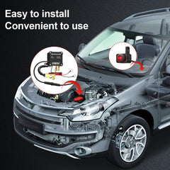 QTEATAK illuminated in-car cut-off shows ON and OFF at a glance.